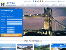 Tablet Screenshot of hetaltravels.com